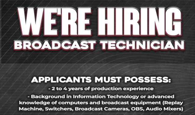 4Venegeance Media Hiring Broadcast Technician